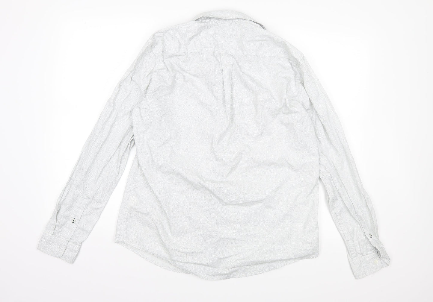 Pull&Bear Mens Grey Polka Dot   Button-Up Size L