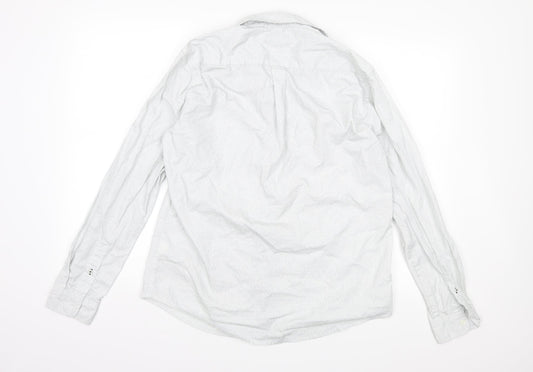 Pull&Bear Mens Grey Polka Dot   Button-Up Size L