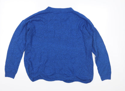 Tu Womens Blue  Knit Pullover Jumper Size 14