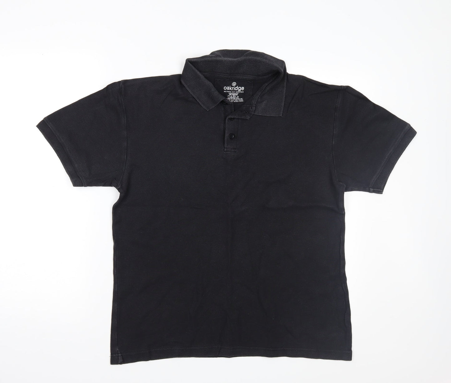 Oakridge Mens Black    Polo Size M