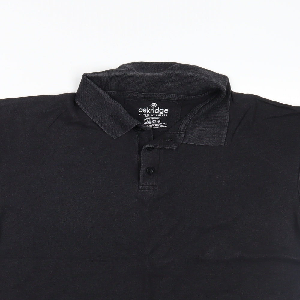 Oakridge Mens Black    Polo Size M