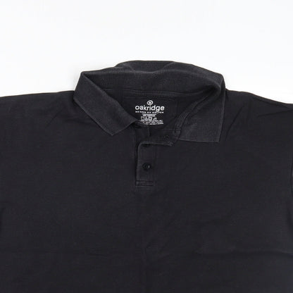 Oakridge Mens Black    Polo Size M