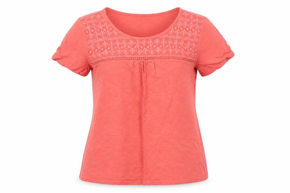 Womens UK Size 14 Bonmarché Pink Basic T-Shirt