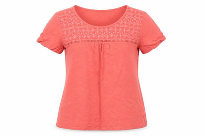 Womens UK Size 14 Bonmarché Pink Basic T-Shirt