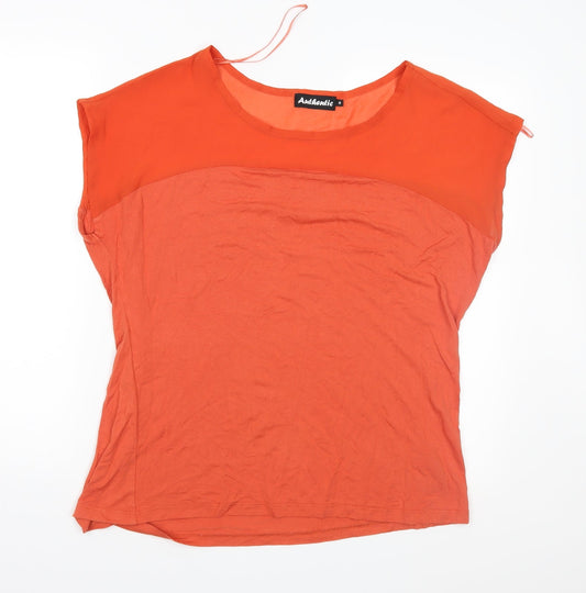 Authentic Womens Orange   Basic T-Shirt Size 16