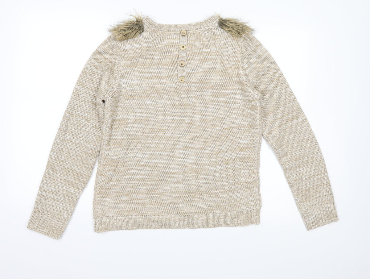 George Womens Brown  Knit Pullover Jumper Size 12