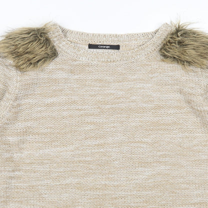 George Womens Brown  Knit Pullover Jumper Size 12