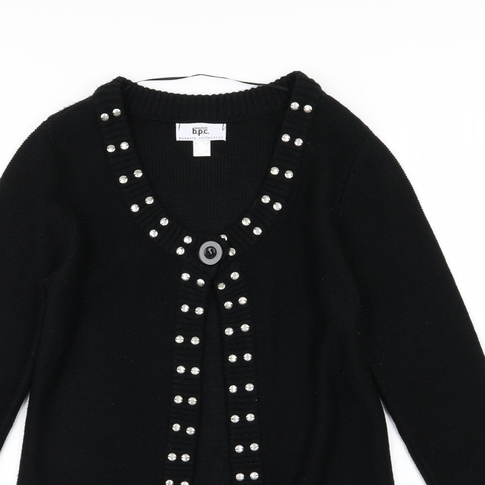 bonprix Womens Black  Knit Cardigan Jumper Size S