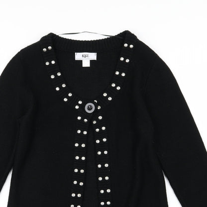bonprix Womens Black  Knit Cardigan Jumper Size S