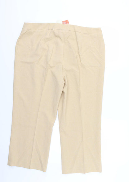 Womens UK Size 18 For Women Regular Fit  Beige Trousers