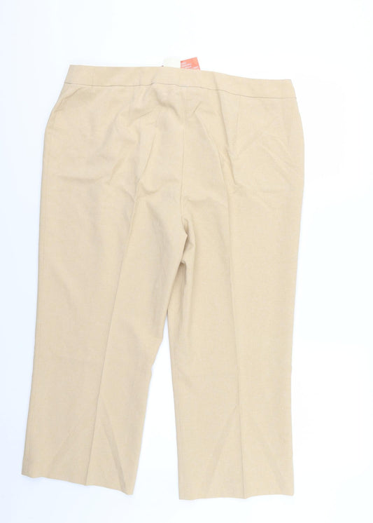 Womens UK Size 18 For Women Regular Fit  Beige Trousers