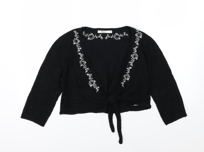 M&Co Womens  Floral Jersey Cardigan Jumper Size M