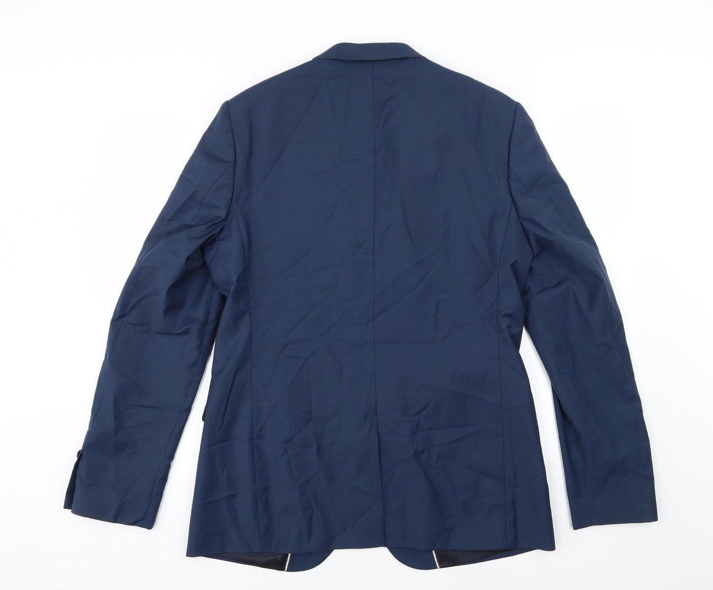 Mens UK Size 42 River Island Regular Blue Suit Jacket