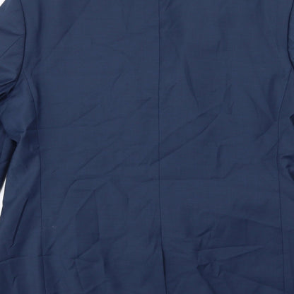 Mens UK Size 42 River Island Regular Blue Suit Jacket