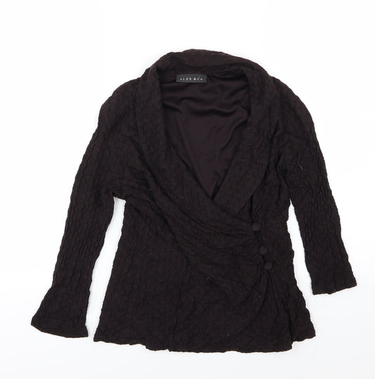 Alex & Co Womens Black   Wrap T-Shirt Size M
