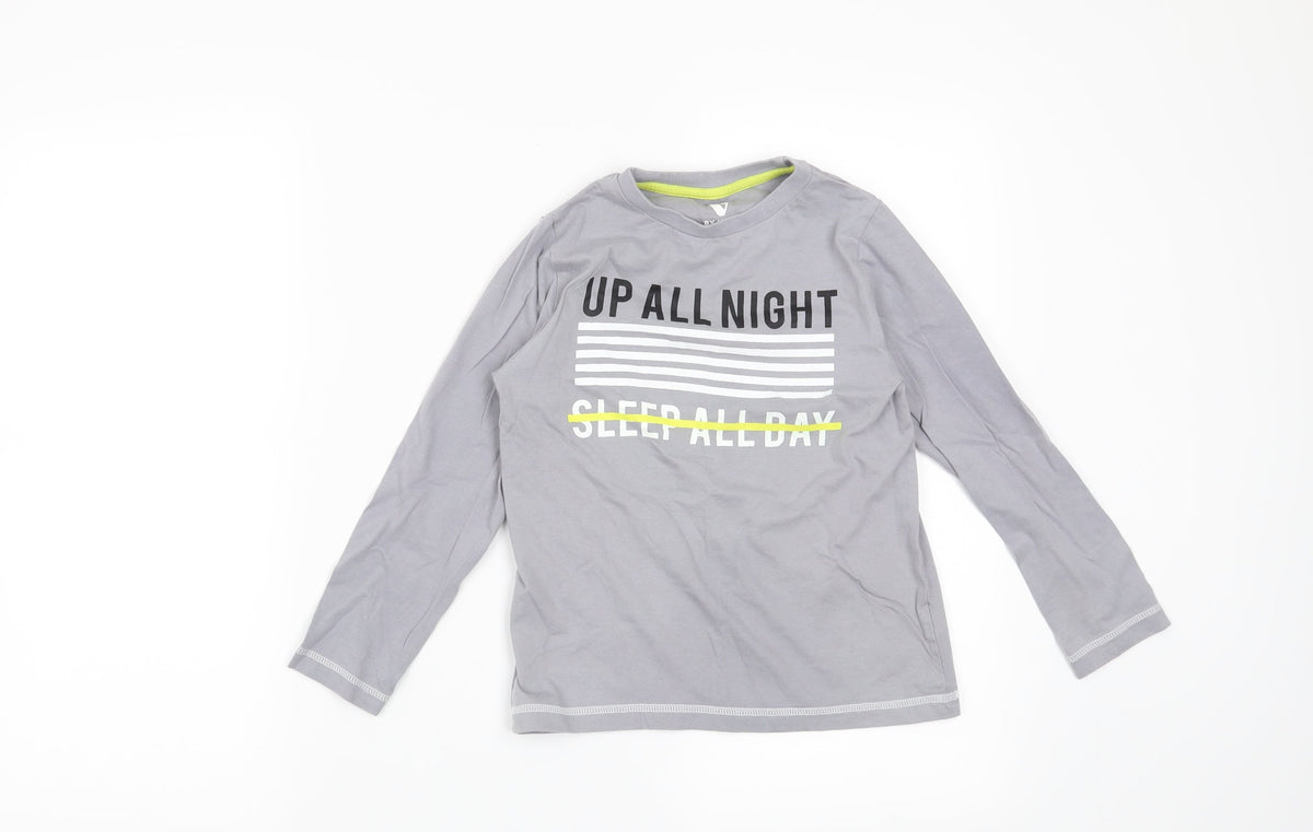 Very Boys Grey   Basic T-Shirt Size 7 Years  - up all night
