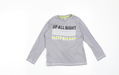 Very Boys Grey   Basic T-Shirt Size 7 Years  - up all night