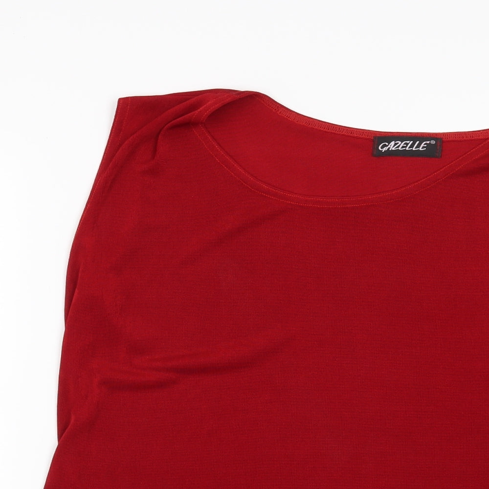 Gazelle Womens Red   Basic Blouse Size L