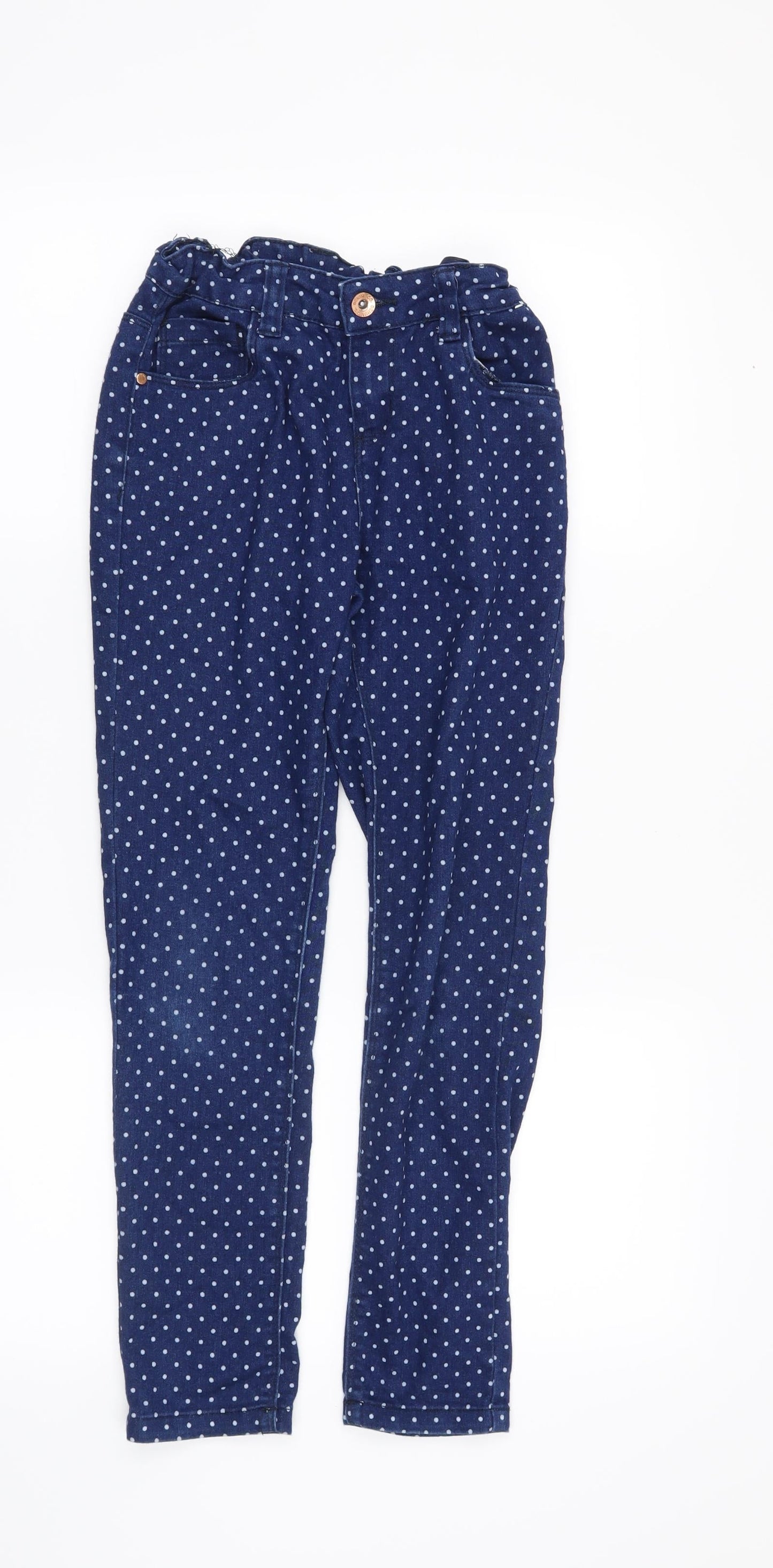 Denim CO Girls Blue Polka Dot  Skinny Jeans Size 10-11 Years