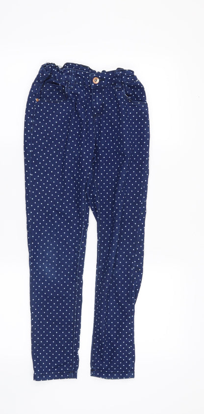 Denim CO Girls Blue Polka Dot  Skinny Jeans Size 10-11 Years