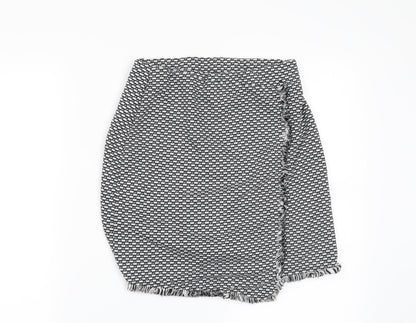 Atmosphere Womens Black Geometric  Mini Skirt Size 8