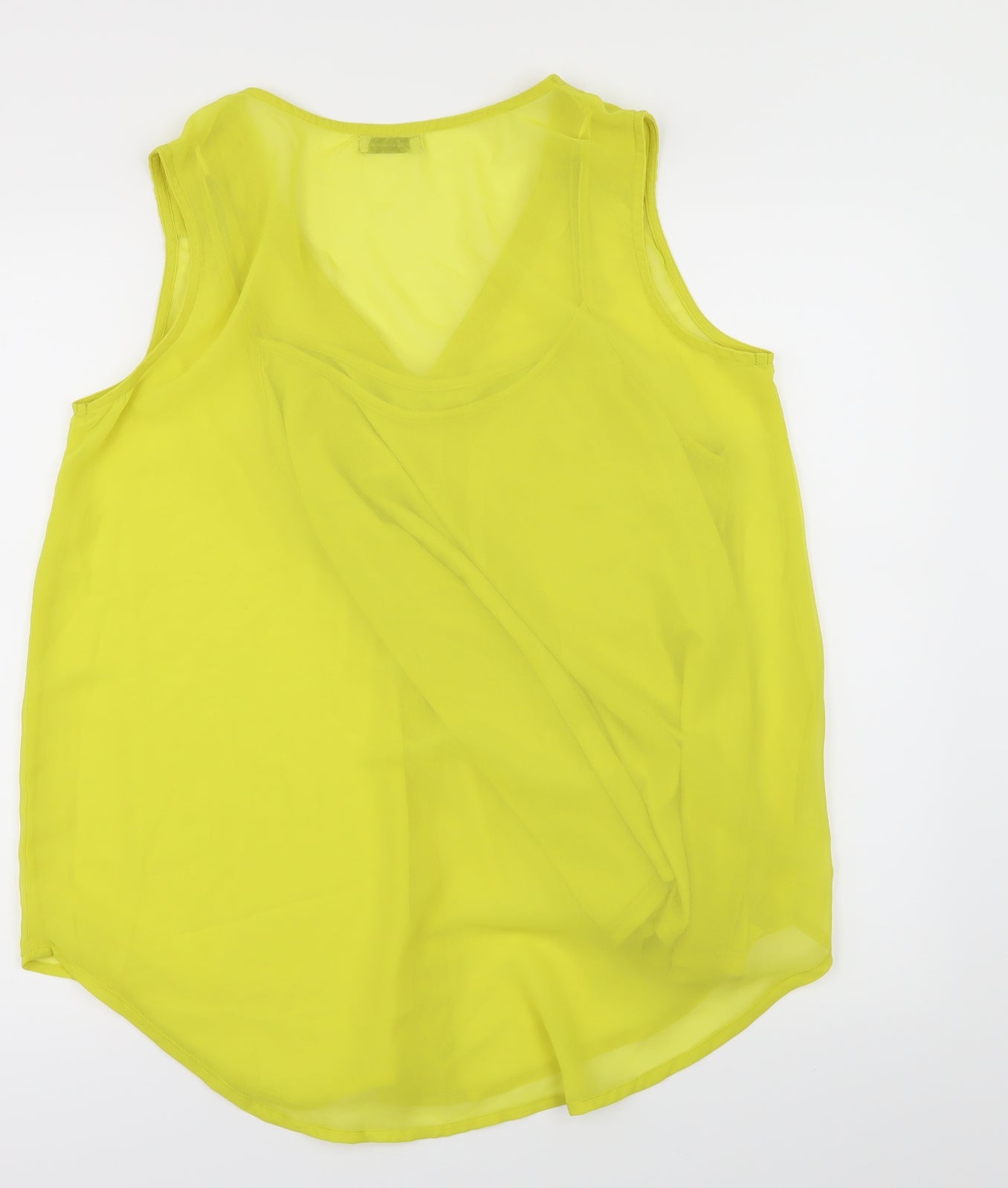 Womens UK Size 14 Simply Stock Shop Yellow Basic Blouse