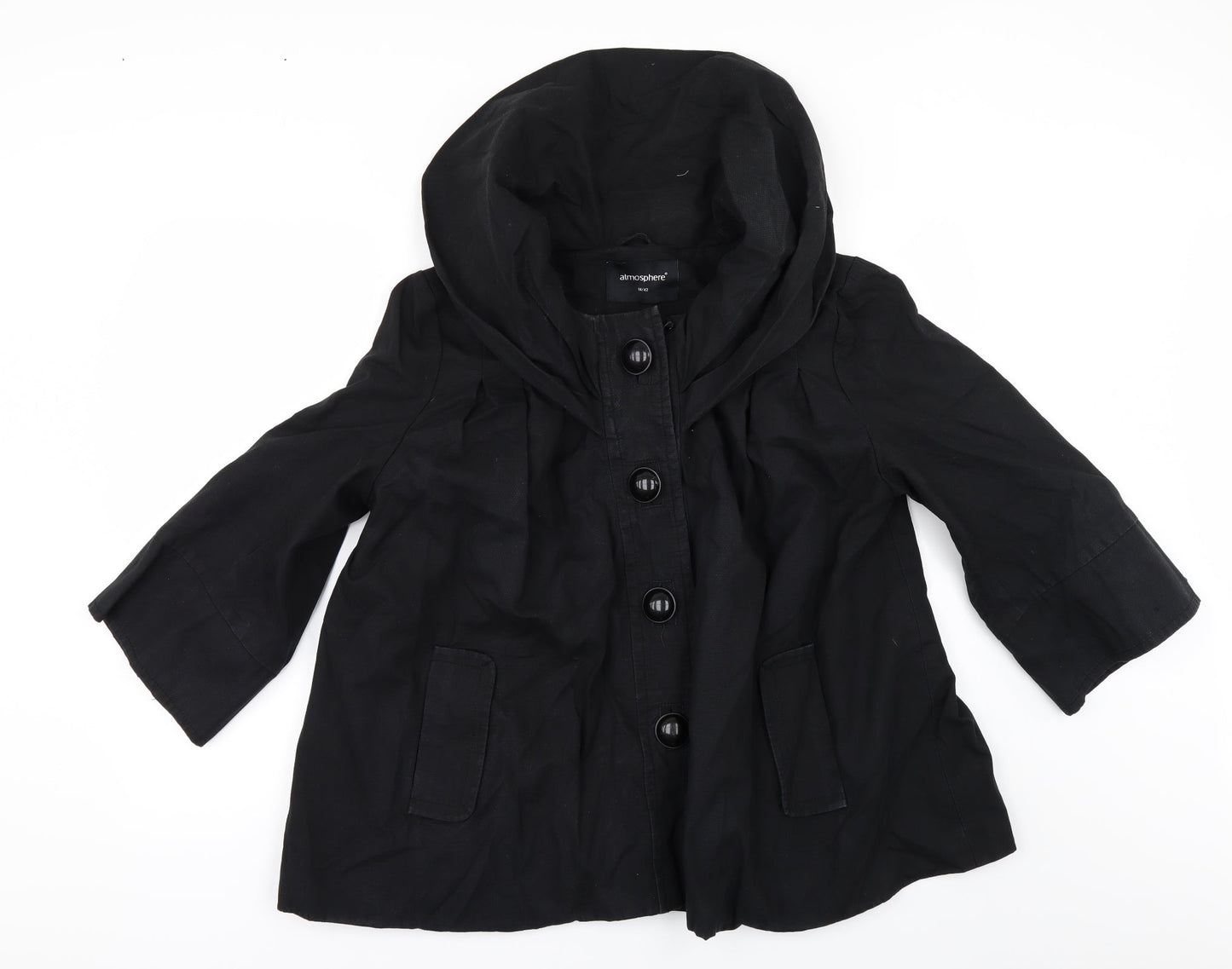 Womens UK Size 14 Atmosphere Black Pea Coat