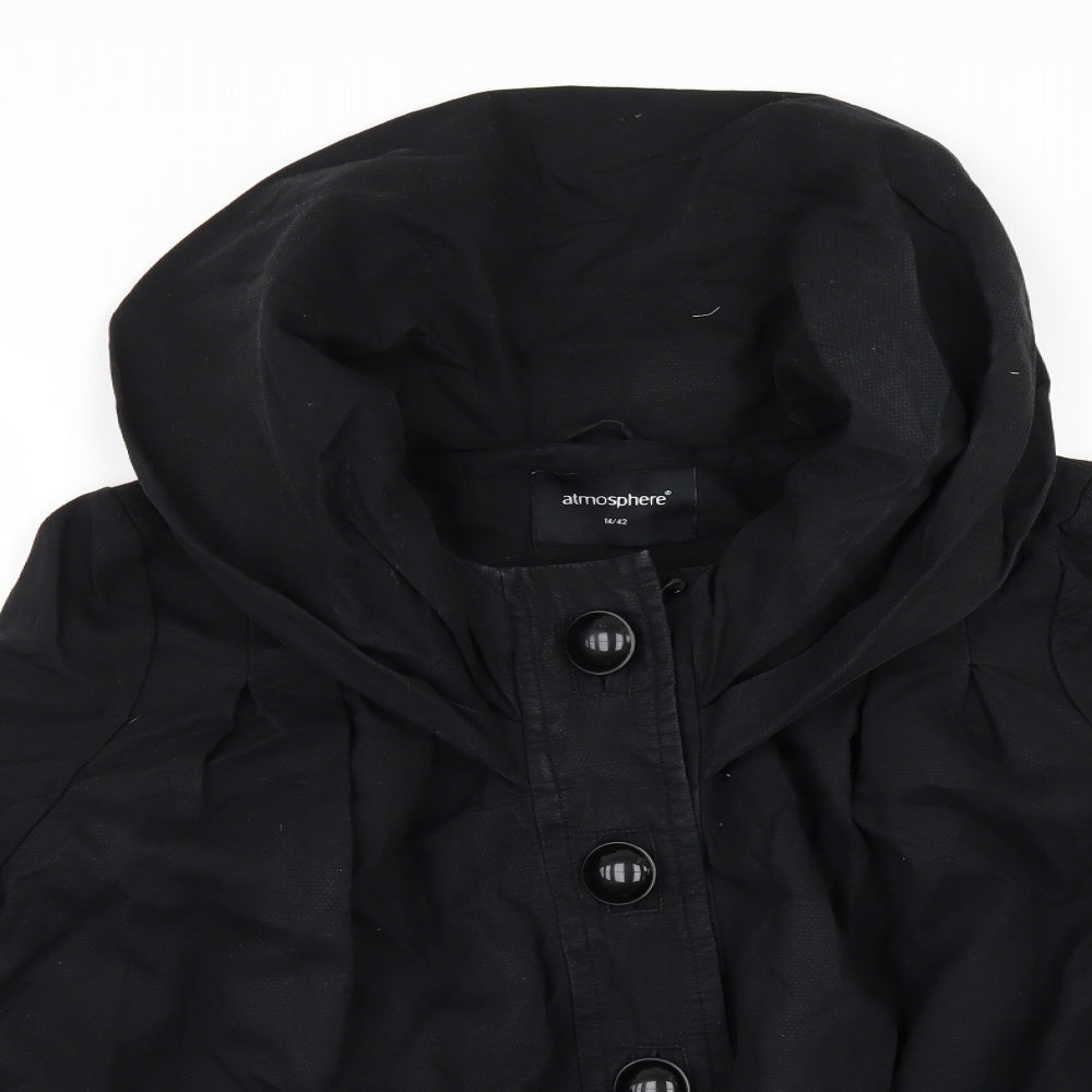 Womens UK Size 14 Atmosphere Black Pea Coat
