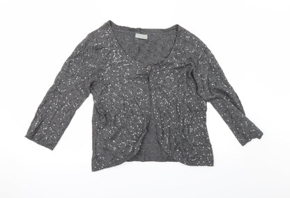 Per Una Womens Grey   Cardigan Jumper Size 12