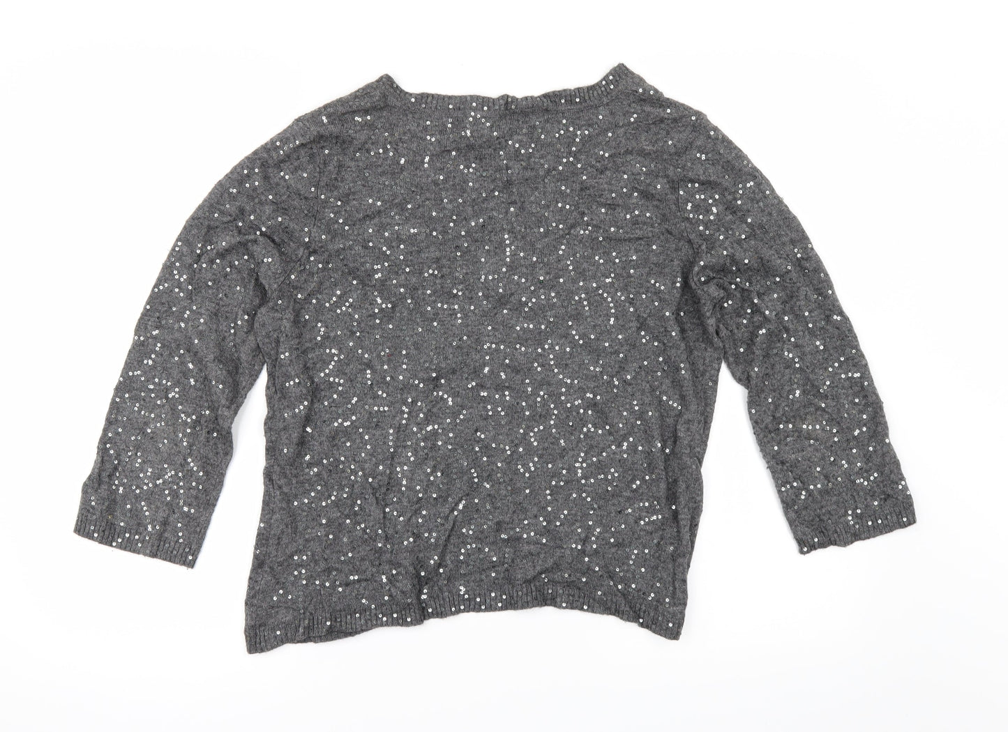 Per Una Womens Grey   Cardigan Jumper Size 12