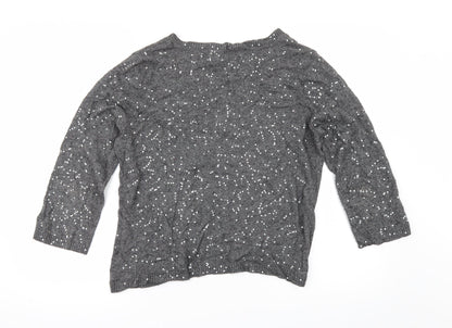 Per Una Womens Grey   Cardigan Jumper Size 12