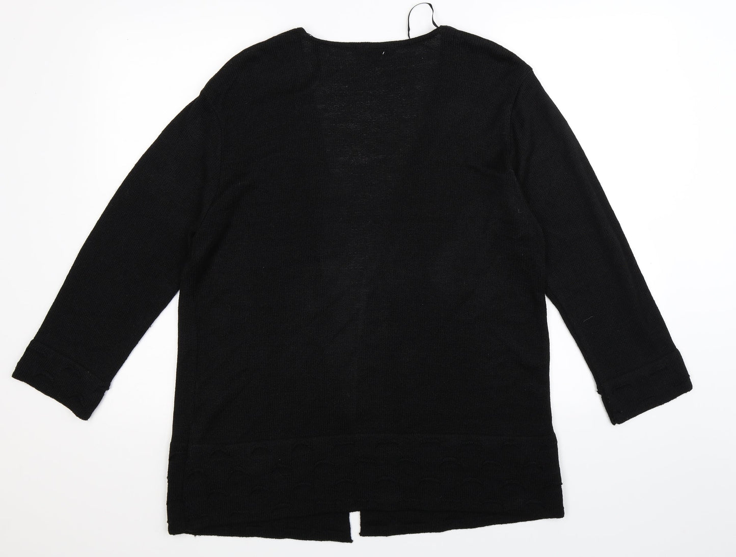 Elite Collection Womens Black  Knit Cardigan Jumper Size XL