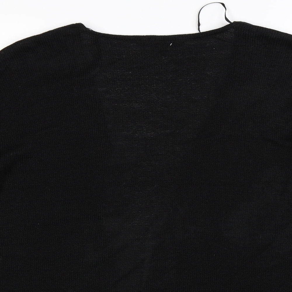 Elite Collection Womens Black  Knit Cardigan Jumper Size XL
