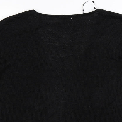Elite Collection Womens Black  Knit Cardigan Jumper Size XL