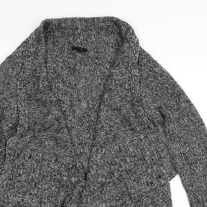 H&M Womens Grey  Knit Cardigan Jumper Size M