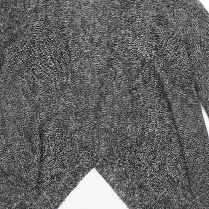 H&M Womens Grey  Knit Cardigan Jumper Size M