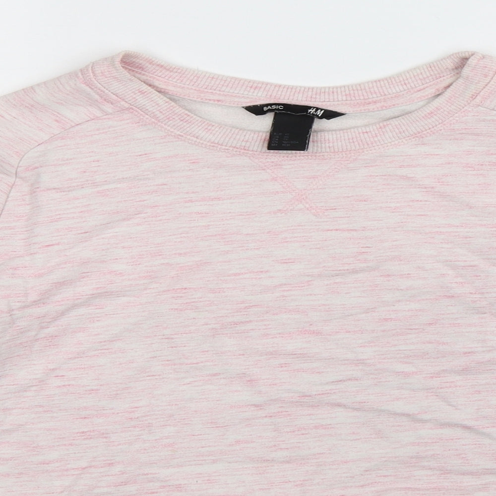 H&M Womens Pink   Pullover Sweatshirt Size XS