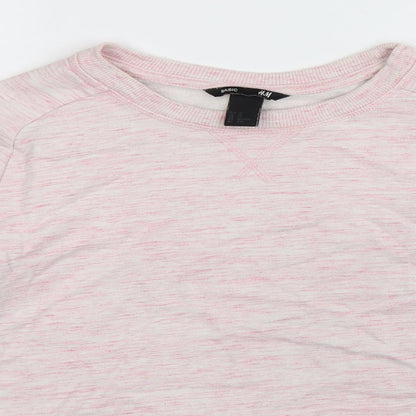H&M Womens Pink   Pullover Sweatshirt Size XS