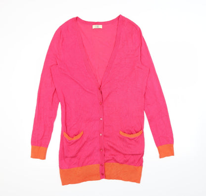 Love Label Womens Pink  Knit Cardigan Jumper Size 12