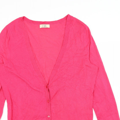 Love Label Womens Pink  Knit Cardigan Jumper Size 12