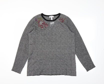 D&Co. Womens Grey   Pullover Jumper Size M