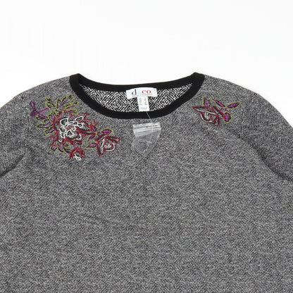 D&Co. Womens Grey   Pullover Jumper Size M