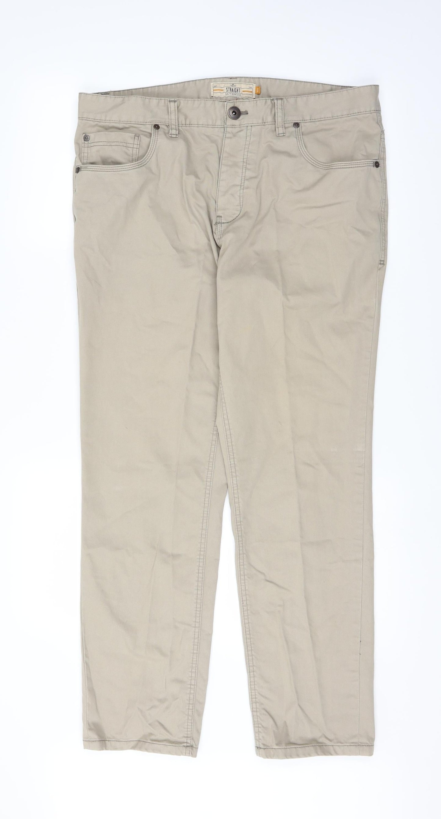 NEXT Womens Brown   Straight Jeans Size 34 L30 in - Belt hoops