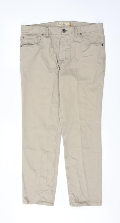 NEXT Womens Brown   Straight Jeans Size 34 L30 in - Belt hoops