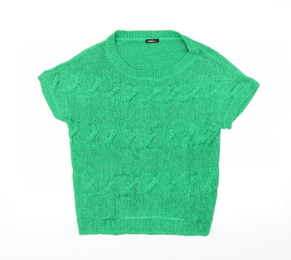 M&Co Womens Green  Knit Pullover Jumper Size L