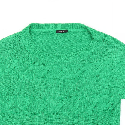 M&Co Womens Green  Knit Pullover Jumper Size L