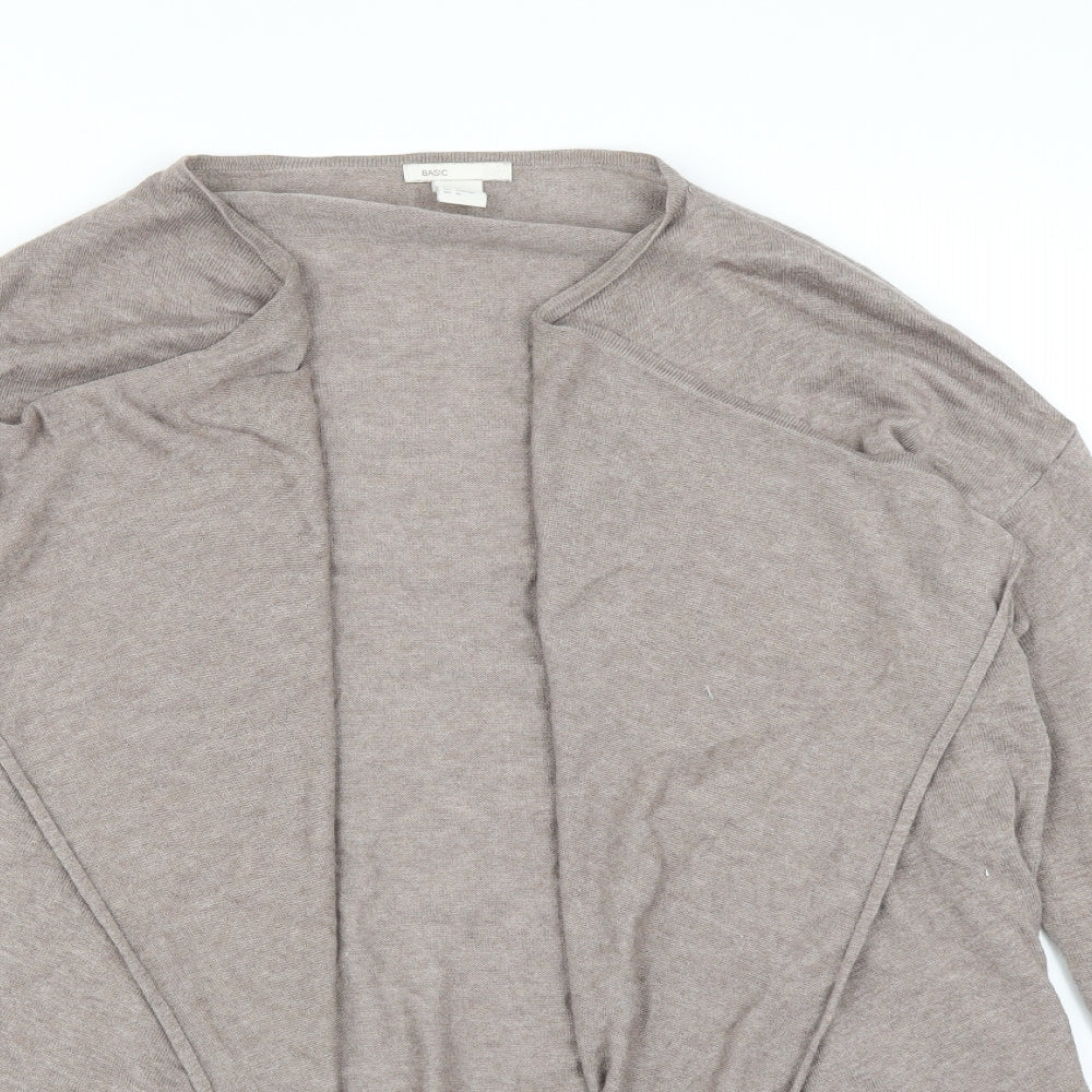 H&M Womens Brown  Knit Cardigan Jumper Size M