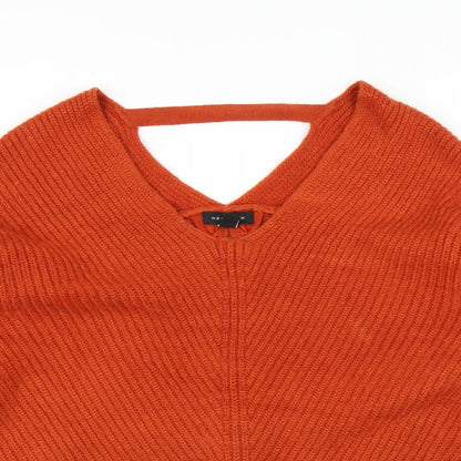 New Look Womens Orange  Knit Pullover Jumper Size M