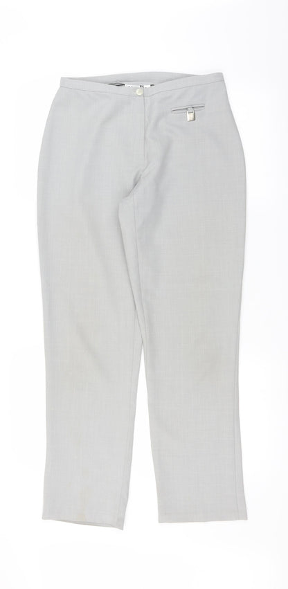Womens UK Size 12 Wallis Regular Fit  Grey Trousers