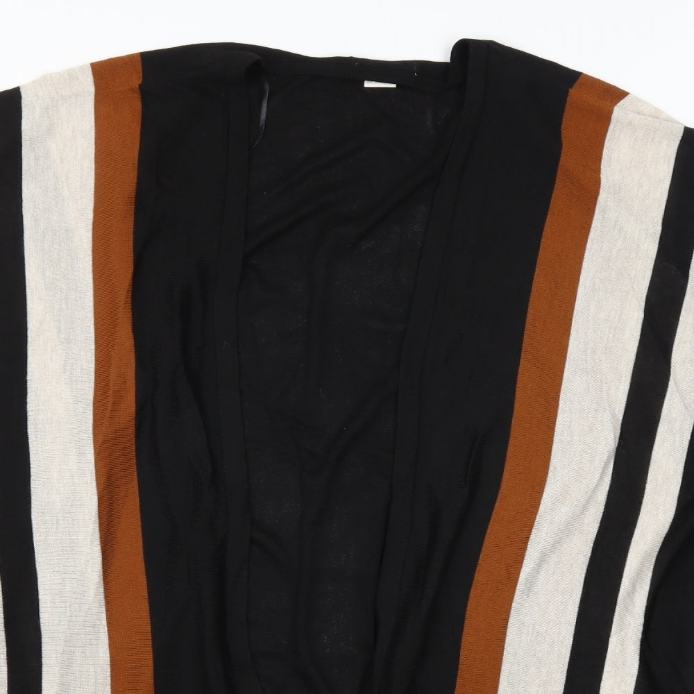 H&M Womens Black Striped  Cardigan Jumper Size XS